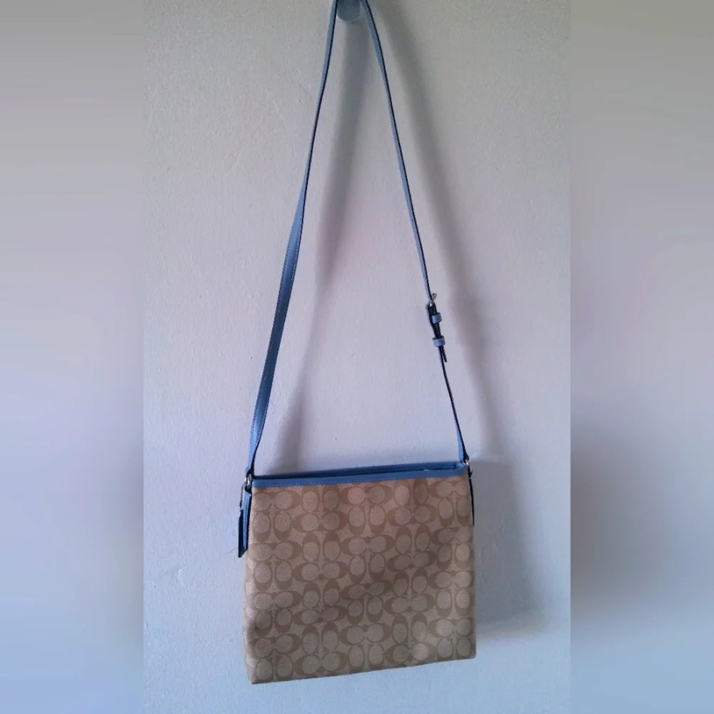 NOT FOR SALE - COACH FILE BAG IN SIGNATURE CANVAS HANDBANG - Picture 1 of 7
